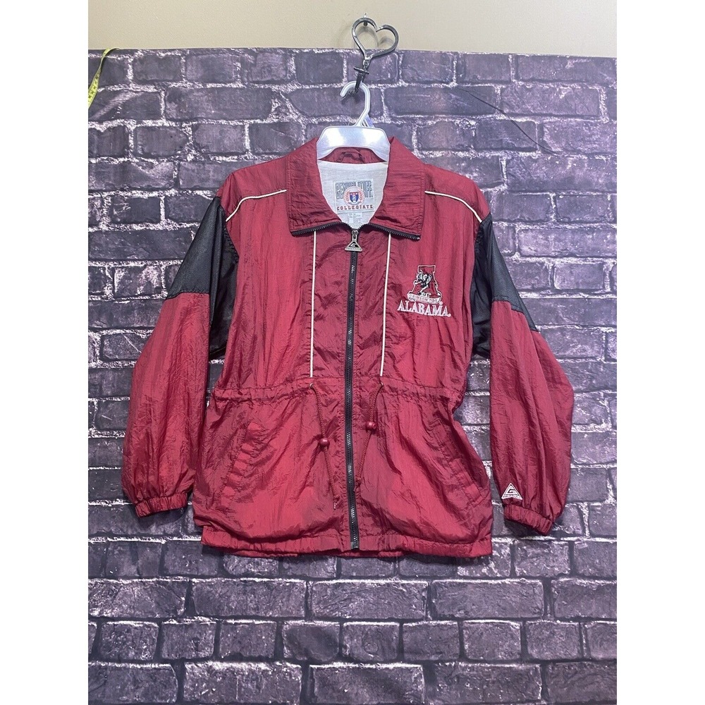 VTG Alabama Crimson Tide Jacket GStuff Collegiate Medium Red Black Roll Tide 80s
